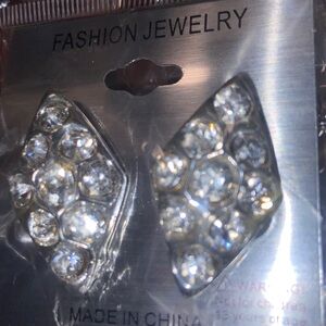 Silver Crystal Fashion Earrings